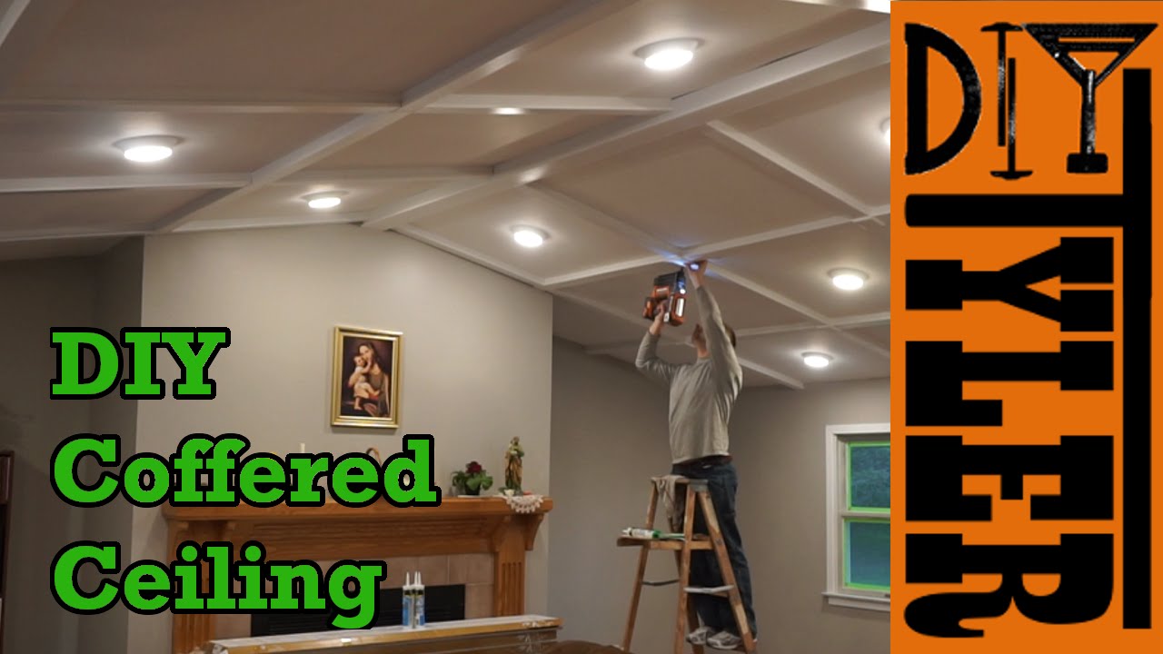 Diy Coffered Ceiling Build Diytyler