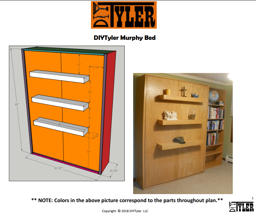 Hardware Murphy Bed Full Size, Twin Size Murphy Bed Diy