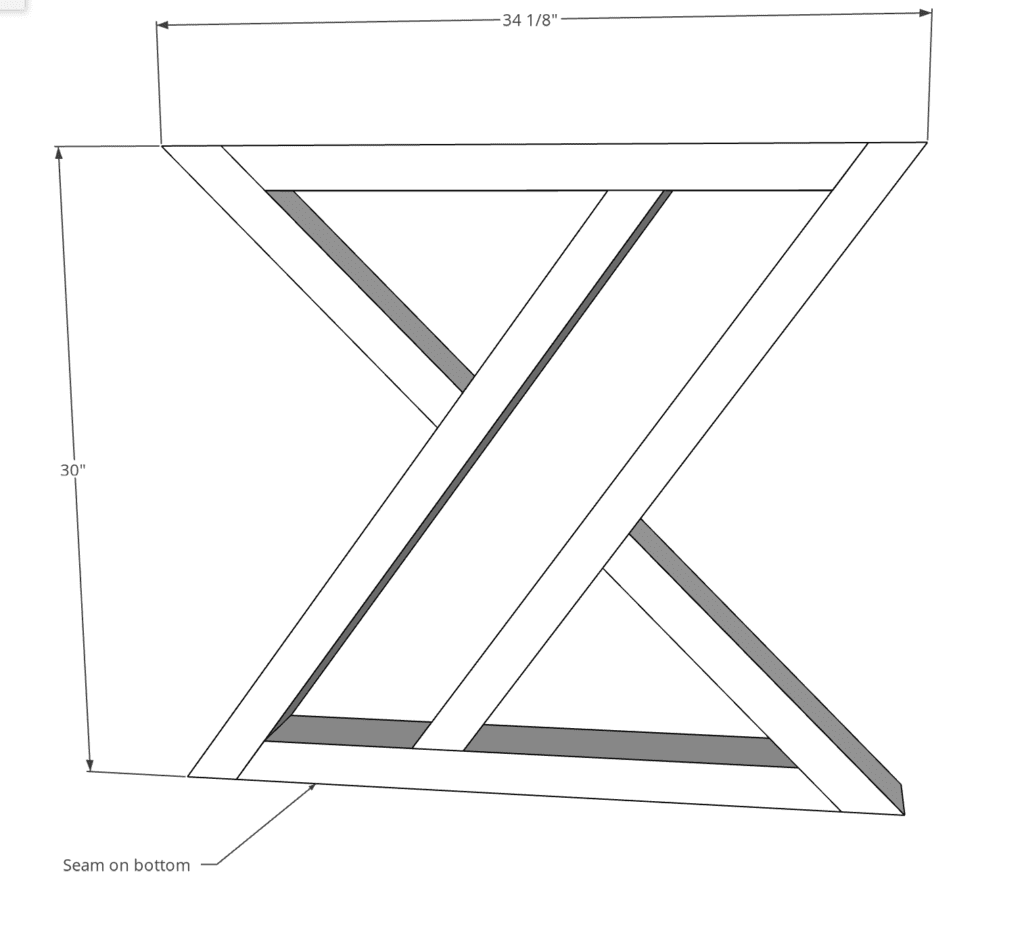 Double X-Table Legs 2"x4" - DIYTyler