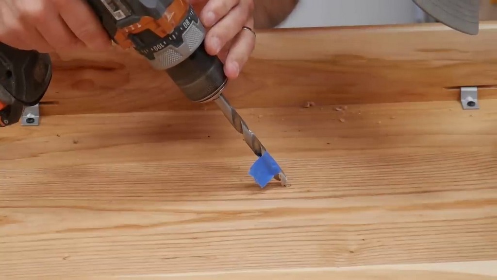 drilling hole for threaded insert into underside of kitchen table