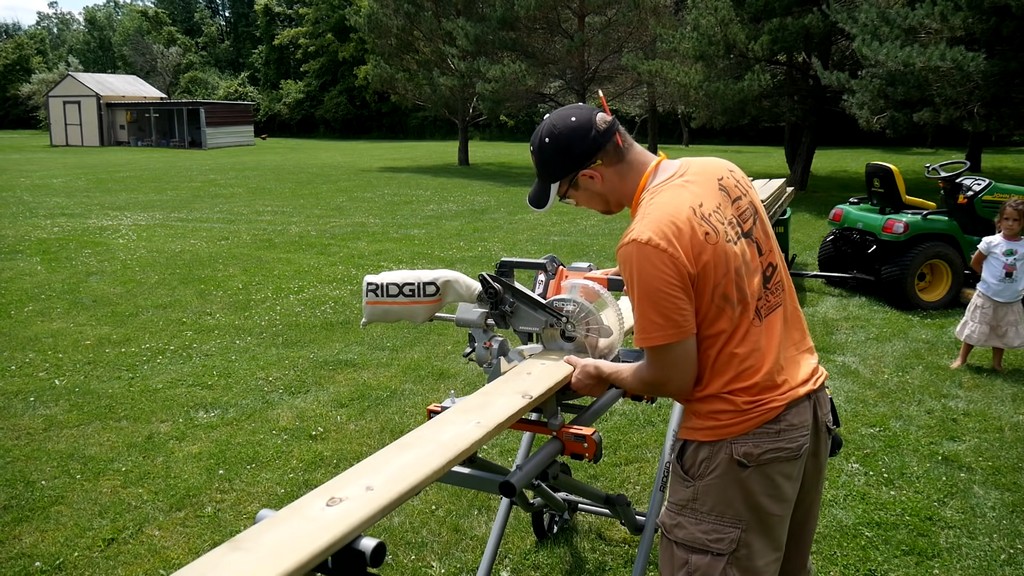 cutting floor boards for diy backyard swing set