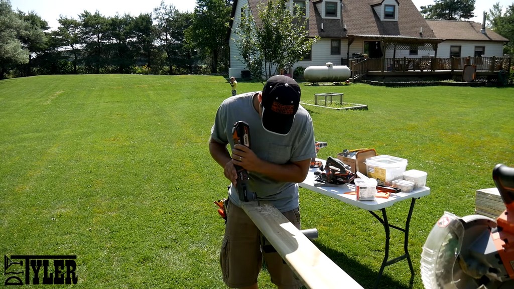 cutting notch in board for diy swing set