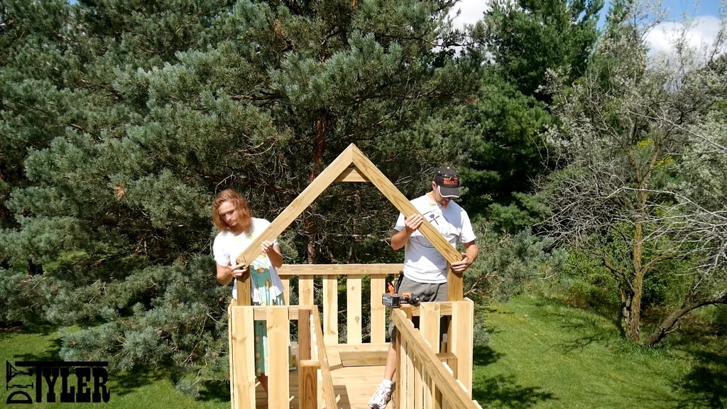 mounting truss for roof of diy swing set