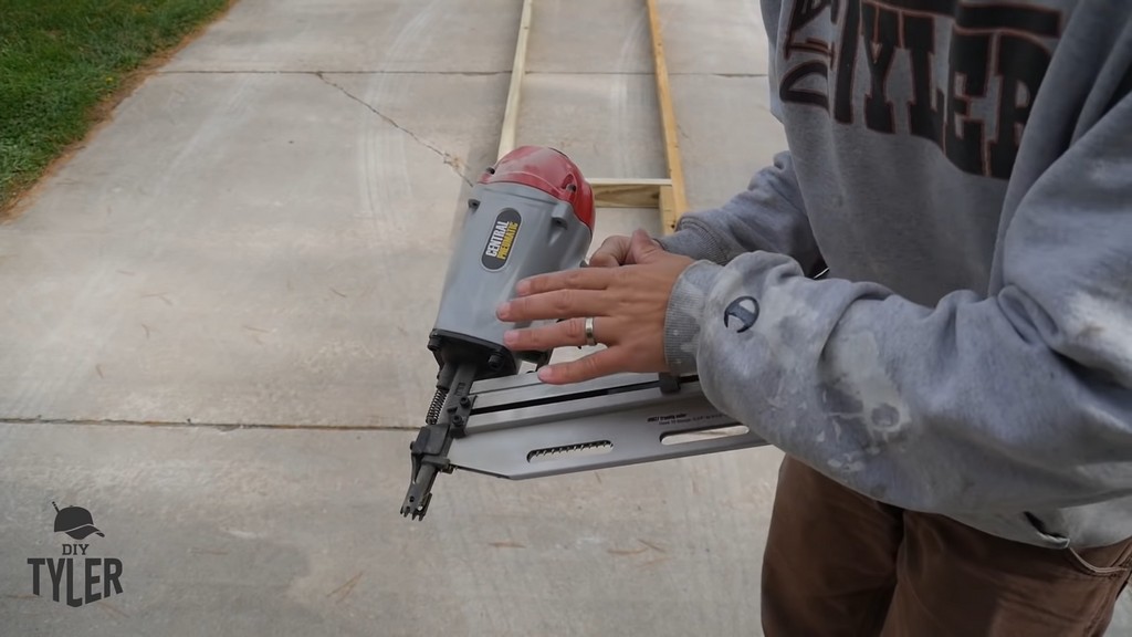 nail gun for diy deer stand woodworking