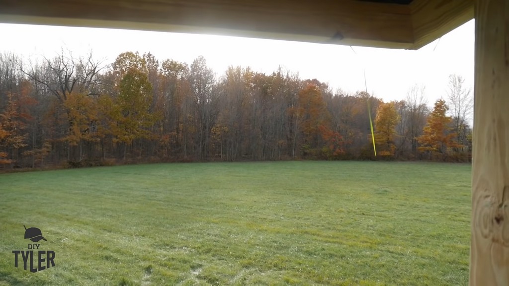 landscape view from perspective of diy deer stand