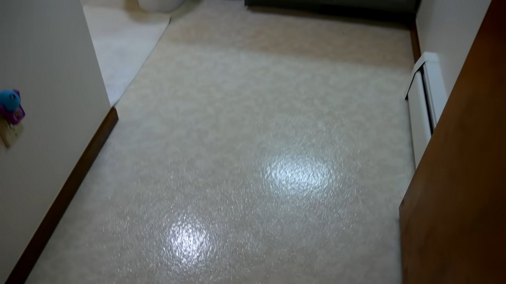 one-sheet linoleum bathroom flooring