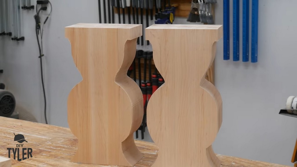 sanded pedestal pieces for DIY D&D game table pieces